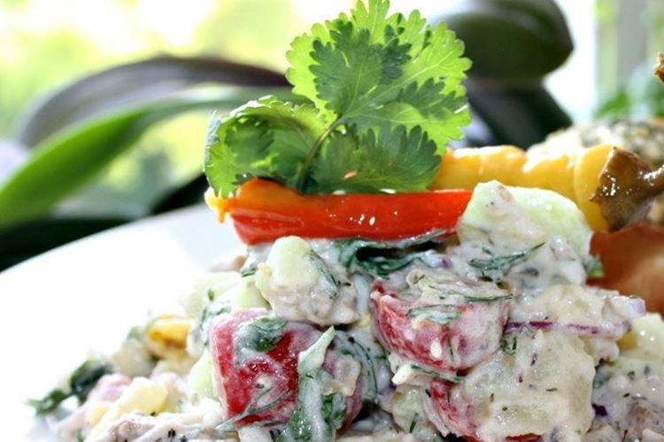 Ensalada de patata con carne