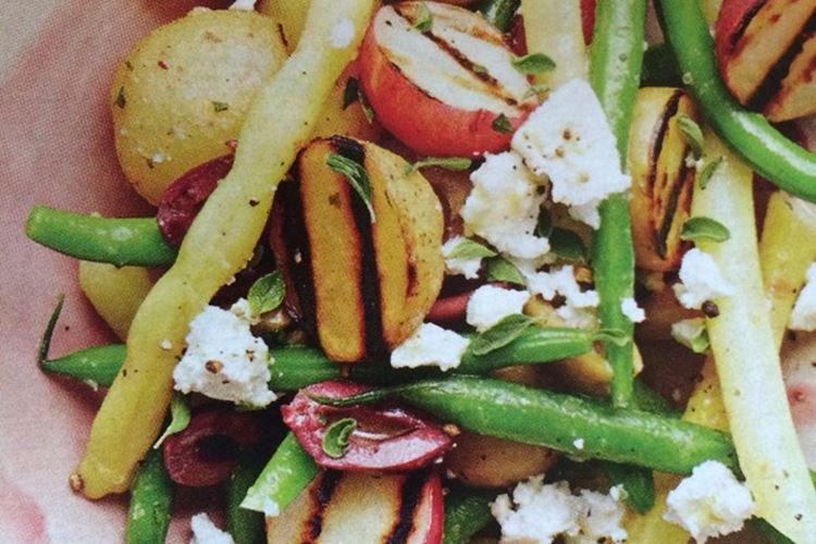 Ensalada de patata con queso feta