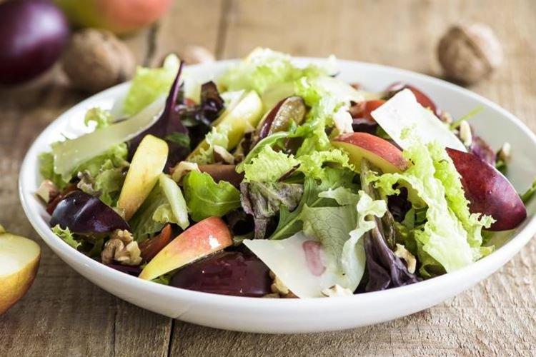 Apple, Plum, and Cherry Tomato Salad