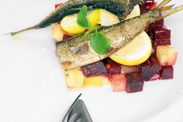 Sprat and Quail Egg Salad