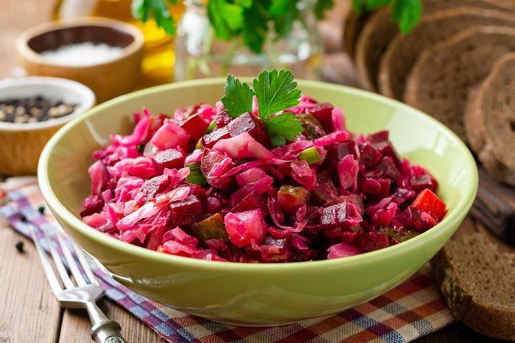 Vinagreta con champiñones encurtidos