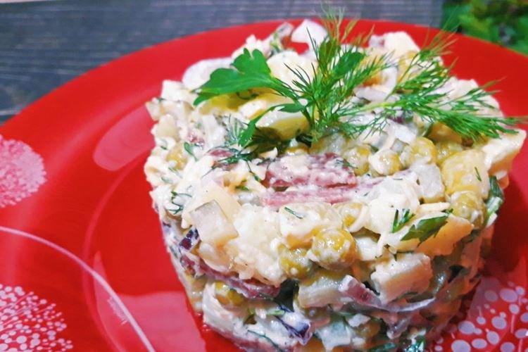 Sausage and Pea Salad