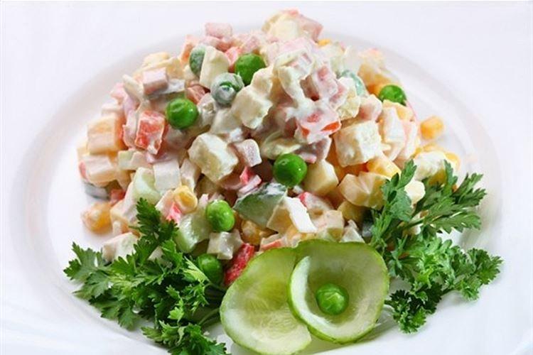 Sausage, Corn, and Parmesan Salad