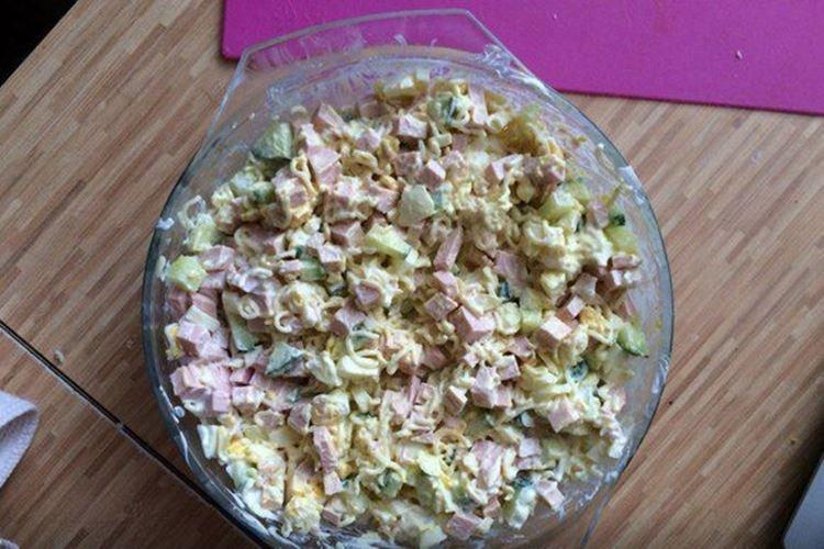 Sausage and Instant Noodle Salad