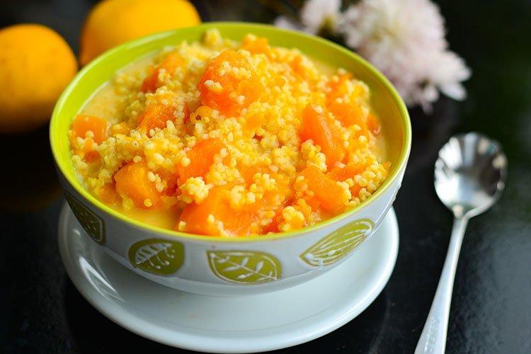 Corn Porridge with Pumpkin and Apple