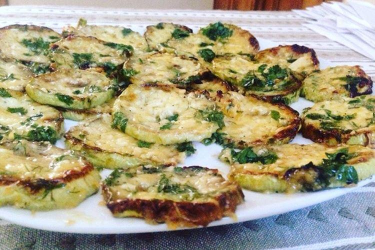 Calabacines con crema agria al horno