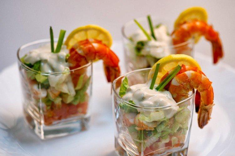 Salat mit Garnelen „Buffet“