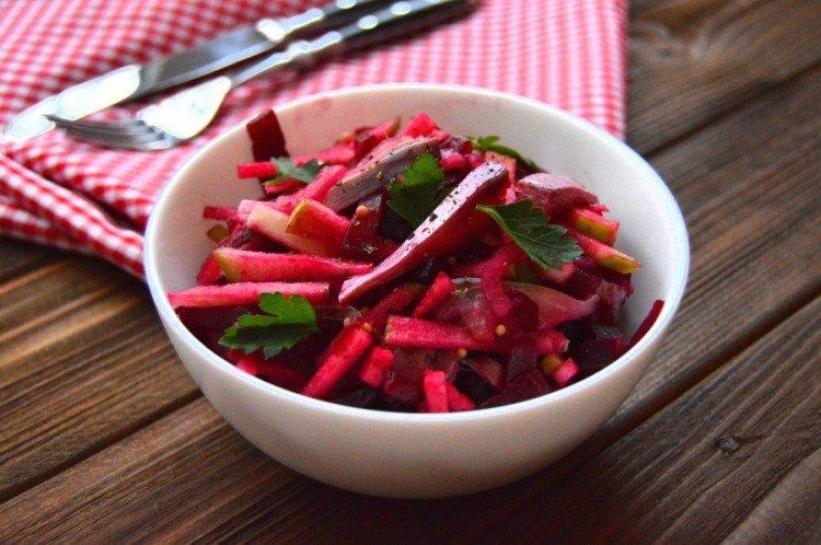 Dried Herring and Beetroot Salad