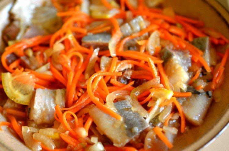 Herring and Korean Carrot Salad
