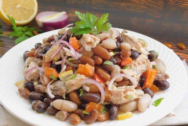 Pollock Fish Salad with Beans