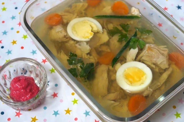 Aspic de alitas de pavo