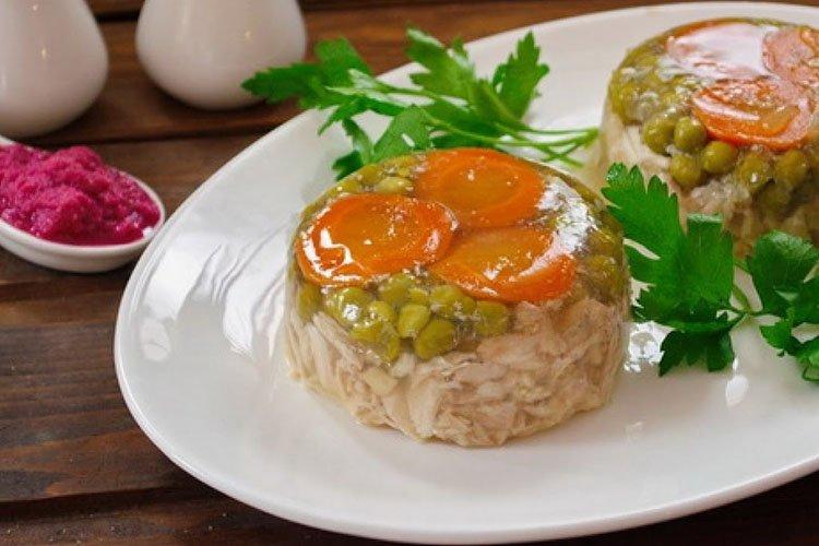Aspic de pavo y ternera