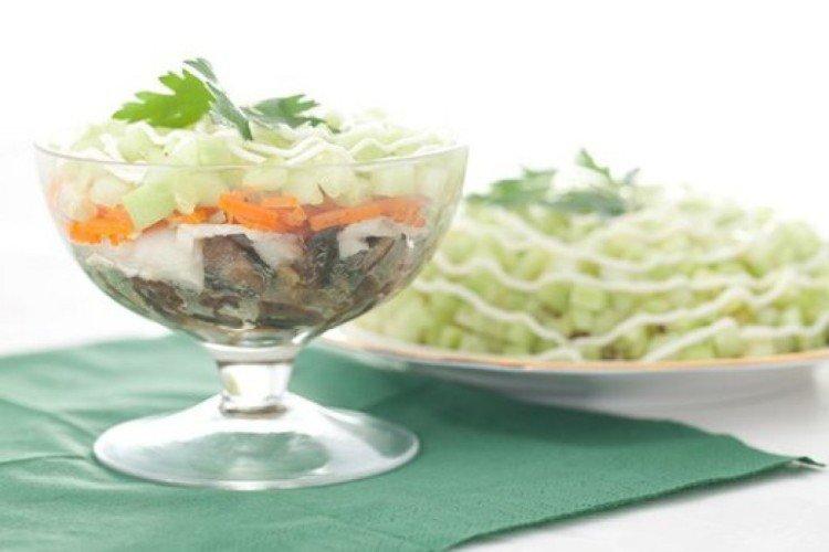 Рыбный салат с дайконом