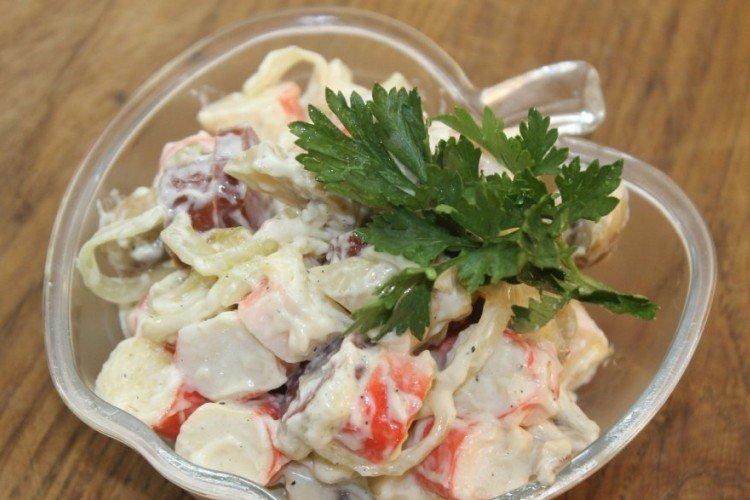 Ensalada de champiñones con sabor picante