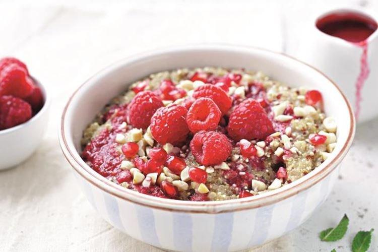 Quinoa Porridge with Raspberries