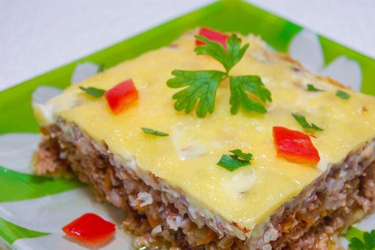 Meat Casserole with Buckwheat