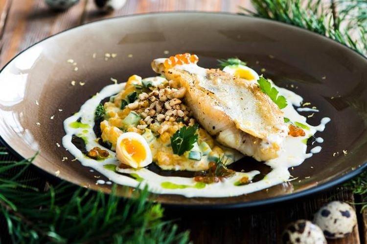Pikeperch with Pumpkin and Cucumber