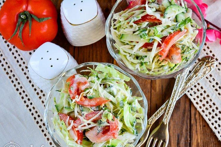 Cabbage, Tomato, and Cucumber Salad