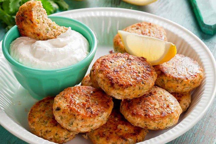 Pollock Fish Cakes with Cottage Cheese