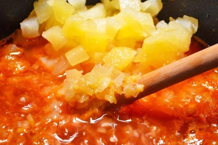 Salsa agridulce de piña