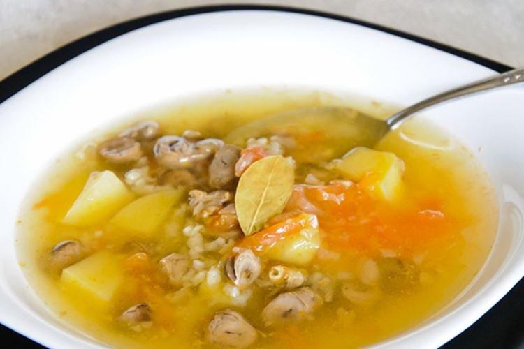 Chicken Heart Soup with Rice