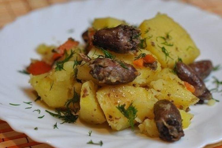 Chicken Hearts with Potatoes