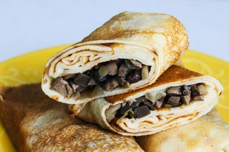 Pancakes with Chicken Hearts