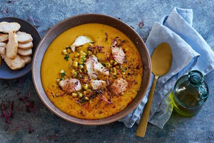 Corn Soup with Bell Pepper