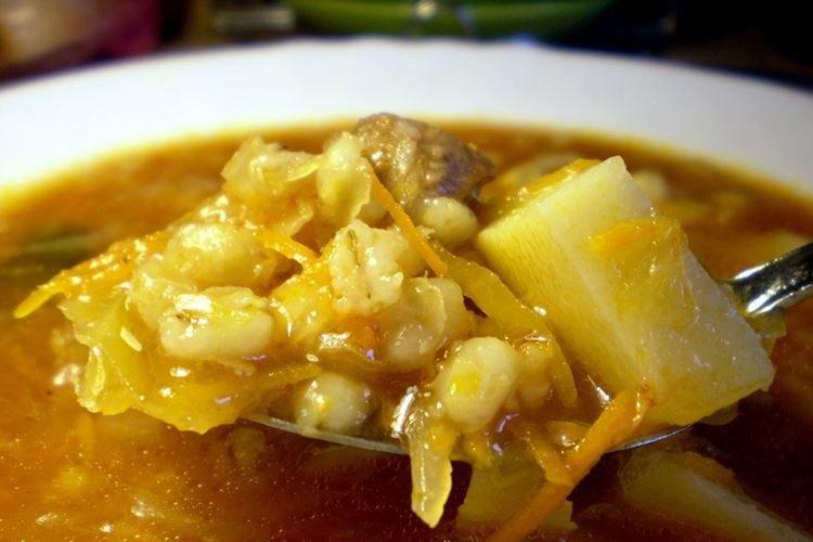 Pearl Barley and Sauerkraut Soup