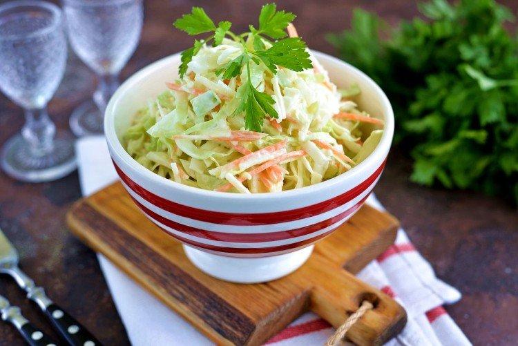 Salad with Cabbage and Apple