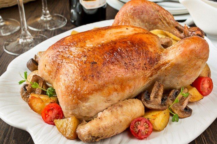 Oven-Baked Chicken with Mushrooms
