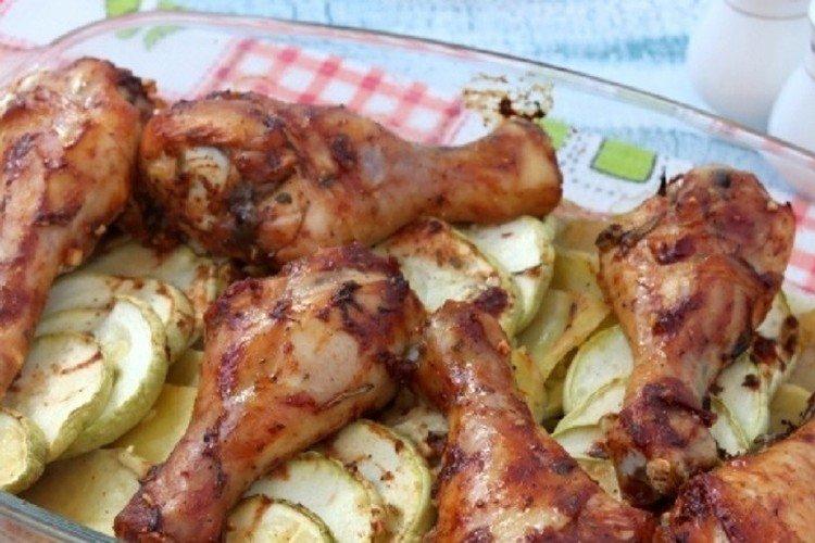 Oven-Baked Chicken with Zucchini