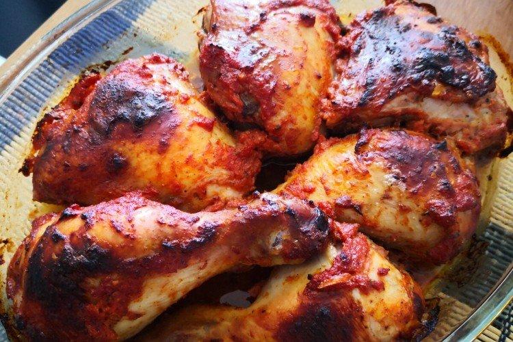 Red Chicken in the Oven with Beets