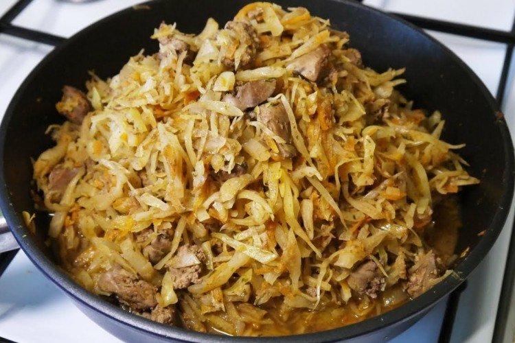 Pork Liver with Cabbage