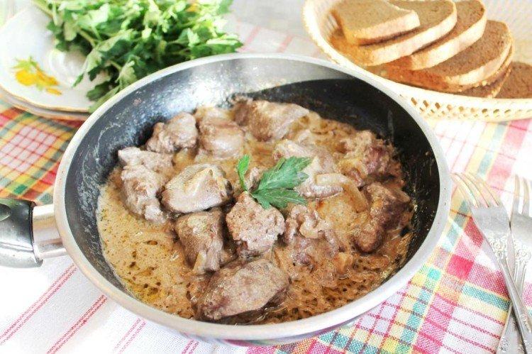 Pork Liver in Sour Cream
