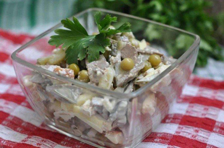 Pork Liver and Cheese Salad