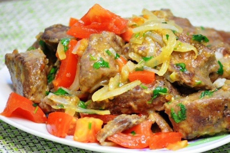 Pork Liver with Tomatoes