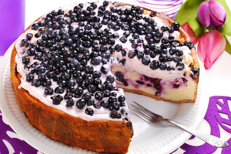 Lenten Cake with Blueberries and Dates
