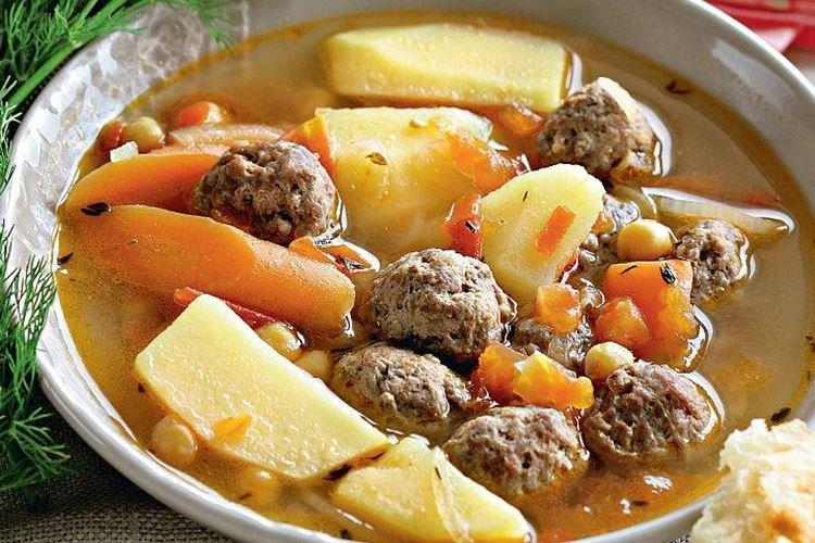 Shurpa with Pork Meatballs