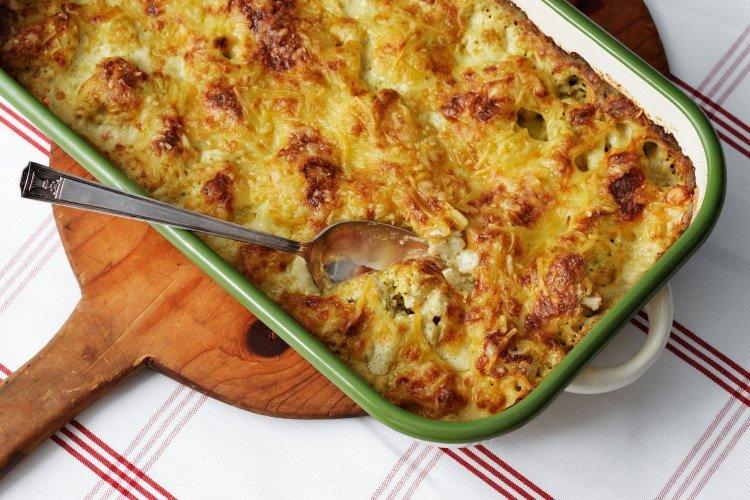Gratinado de col con queso