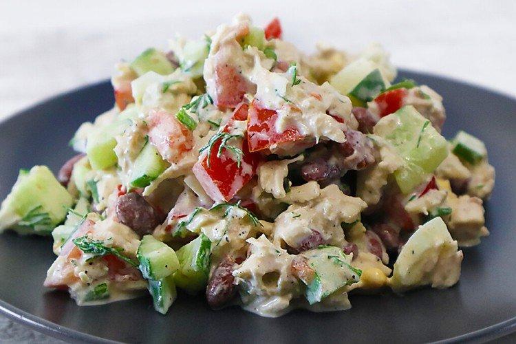 Tomato, Cucumber, and Bean Salad