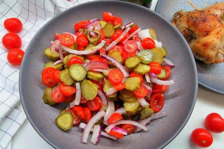 Tomato and Pickled Cucumber Salad