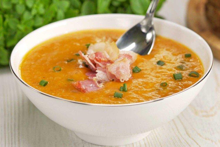 Lentil Soup with Bacon and Cream