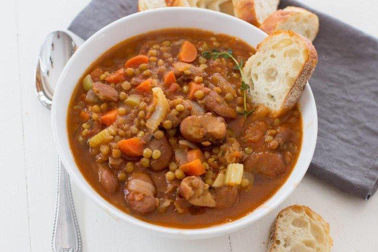 Lentil Soup with Beans