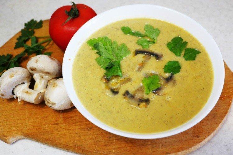 Lentil Soup with Mushrooms