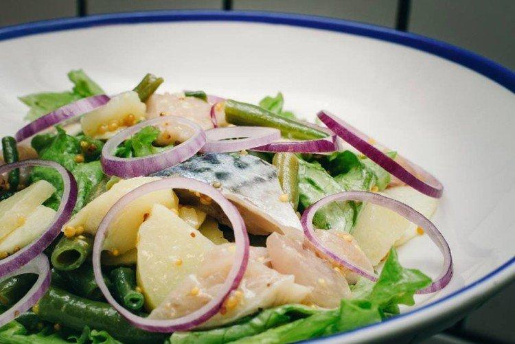New Potato Salad with Mackerel