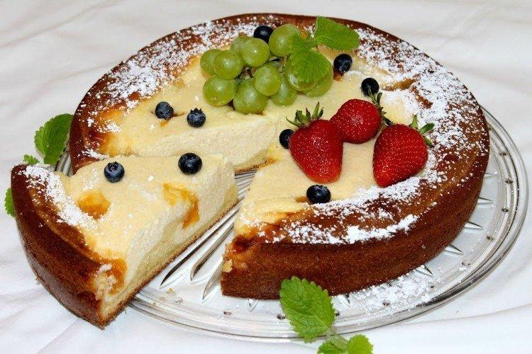 Mürbeteigkuchen mit Quark und Kondensmilch