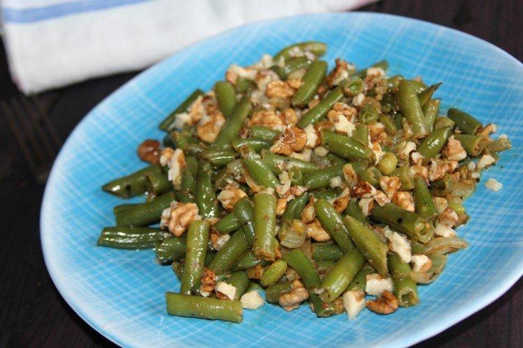 Salat mit grünen Bohnen und Linsen