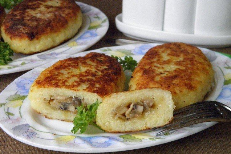 Croquetas de patata con relleno de champiñones