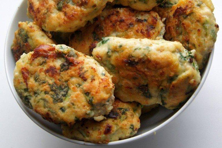 Croquetas de patata con espinacas